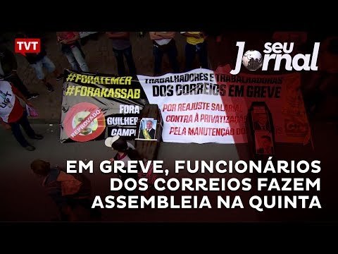 Em greve, funcionários dos Correios fazem assembleia na quinta