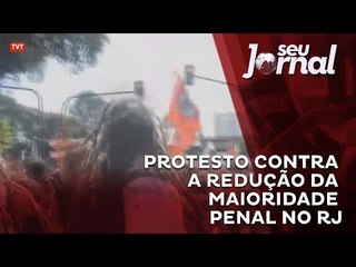 Protesto no Rio de Janeiro contra redução de maioridade penal