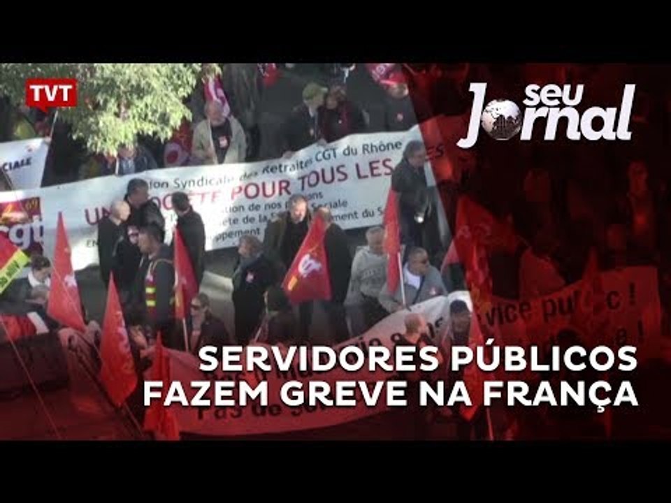 Servidores públicos fazem greve na França