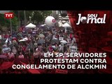 Em São Paulo, servidores protestam contra congelamento de Alckmin