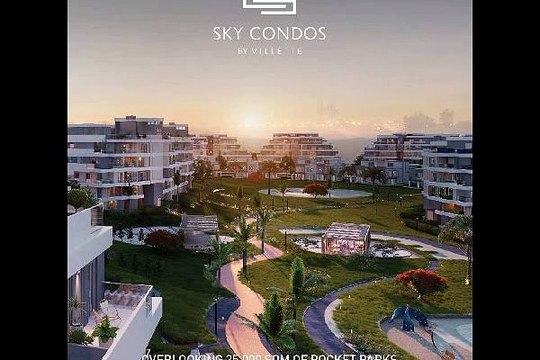 Flat 160m With Garden For Sale in SKY CONDOS New Cairo