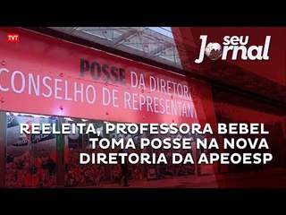Reeleita, professora Bebel toma posse na nova diretoria da APEOESP