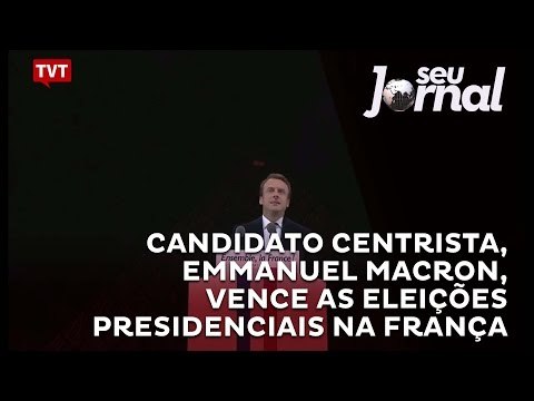 Candidato centrista, Emmanuel Macron, vence as eleições presidenciais na França