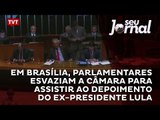 Em Brasília, parlamentares esvaziam a Câmara para assistir ao depoimento do ex-presidente Lula