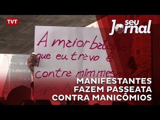 Manifestantes fazem passeata contra manicômios