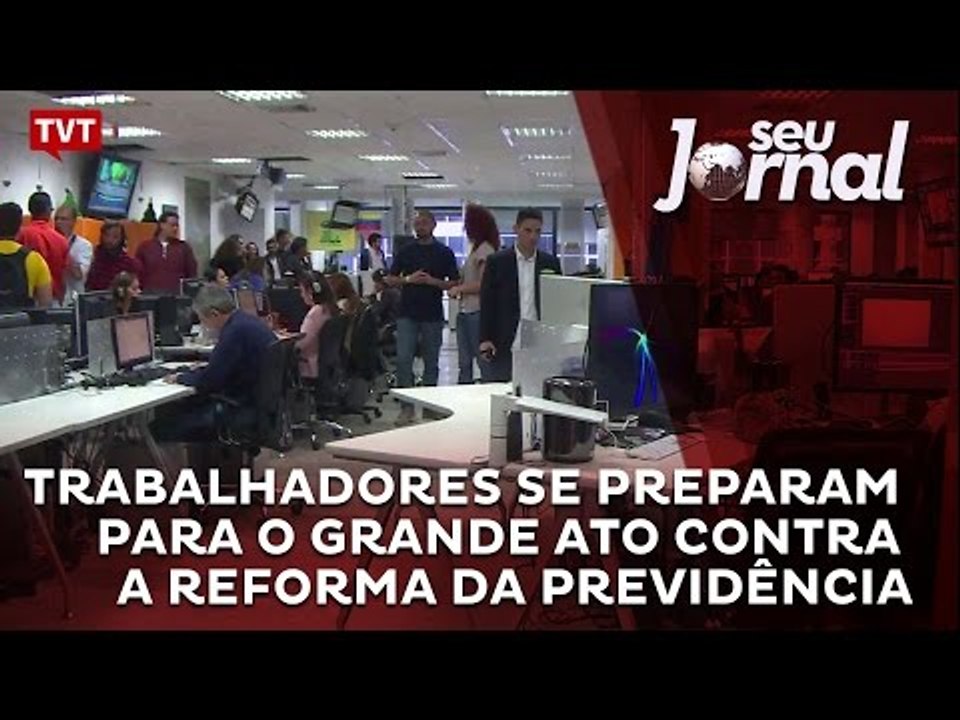 Trabalhadores se preparam para o grande ato con...