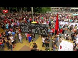 Movimentação na Praça República na manifestação da APEOESP