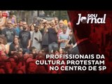 Profissionais da cultura protestam no Centro de São Paulo