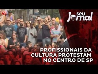 Profissionais da cultura protestam no Centro de São Paulo