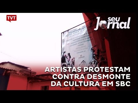 Artistas protestam contra desmonte da cultura em São Bernardo do Campo, no ABC Paulista