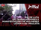 Dia de luta de professores e manifestações de mulheres lotam av. Paulista