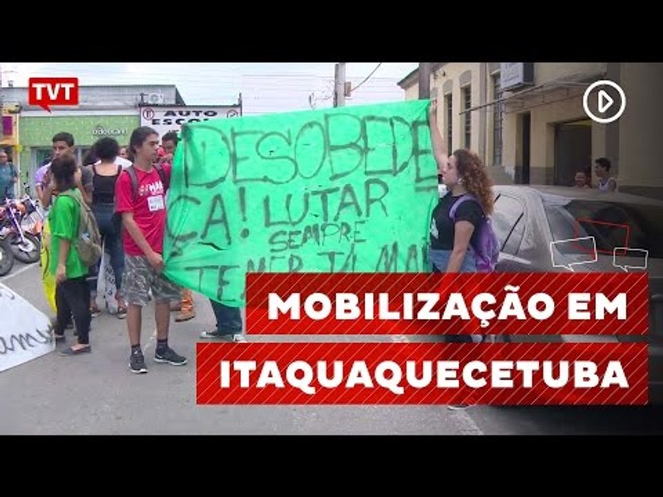Estudantes marcham em Itaquaquecetuba contra PEC 55 e MP 746