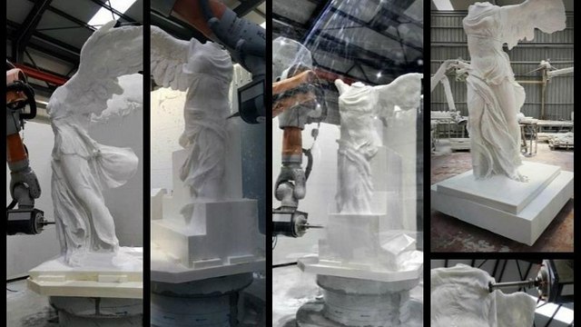 A replica of the Winged Victory of Samothrace is being made in Greece