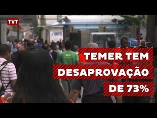 Governo Temer não tem aprovação de 73% dos brasileiros