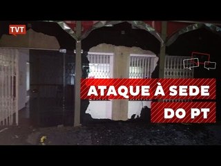 Com picareta e coquetel molotov, homem ataca sede do PT 2 vezes