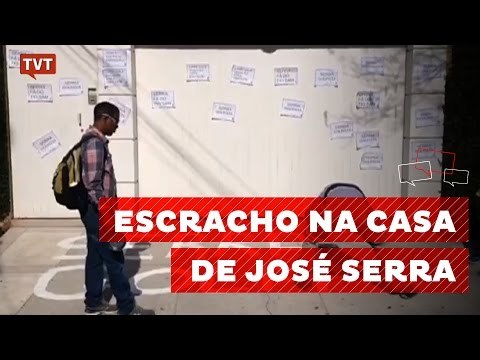 Frente Povo sem Medo faz escracho em frente à casa de Serra
