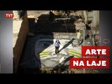 Lajes de casas de comunidade em MG viram painel de arte