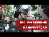 PM reprime manifestação de professores no Rio de Janeiro