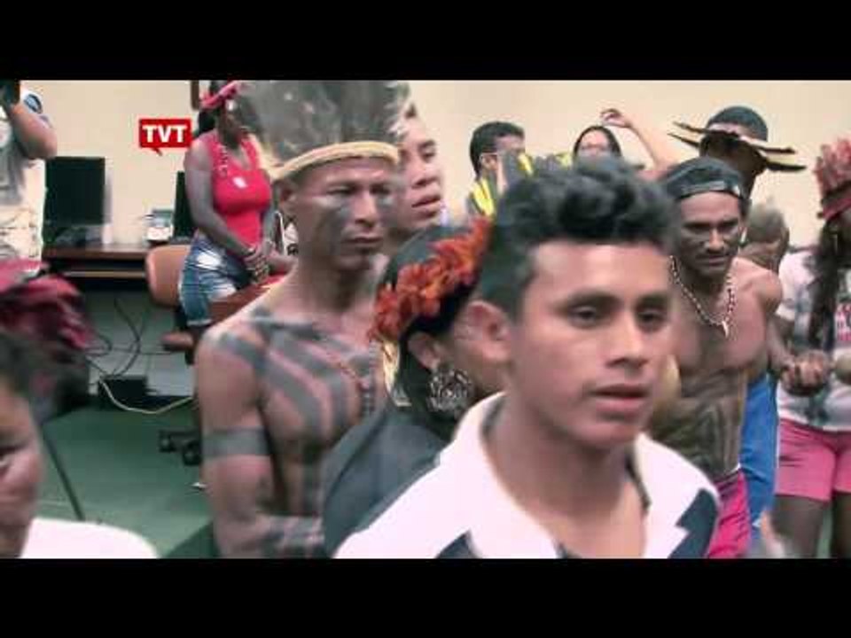 Indígenas em vigília na Câmara contra PEC da demarcação de terras