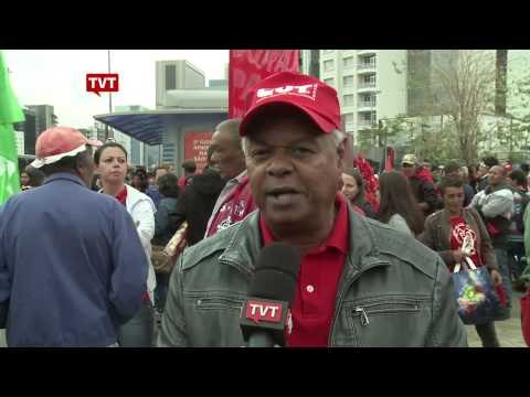 Líderes sindicais e de movimentos sociais falam sobre manifestação