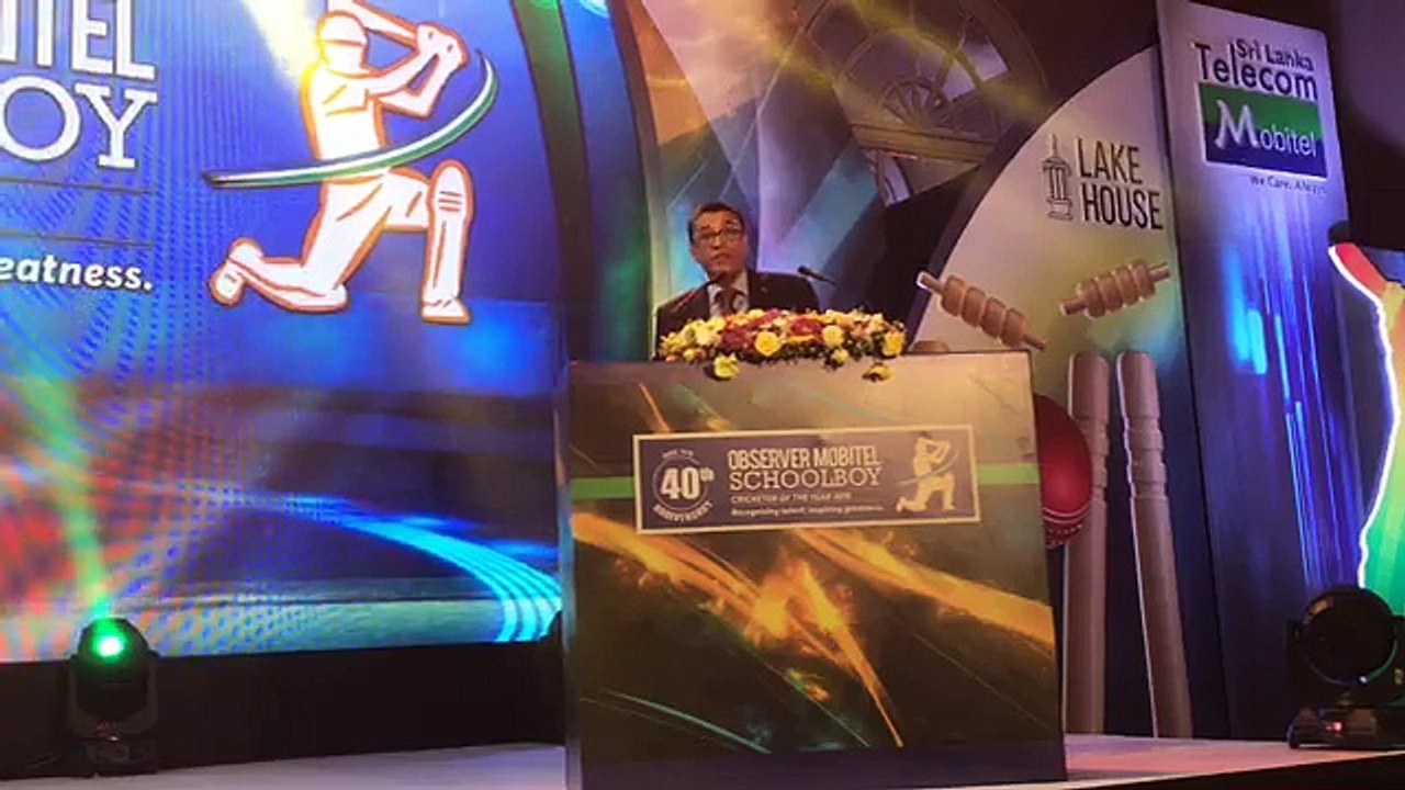 Inspiring words from Ranjan Madugalle at 40th Observer-Mobitel Schoolboy Cricketer of the Year 2018