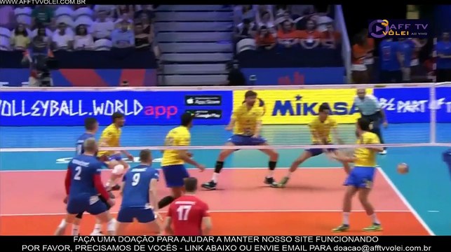 1º SET - SÉRVIA X BRASIL – LIGA DAS NAÇÕES M – 05/07/2018