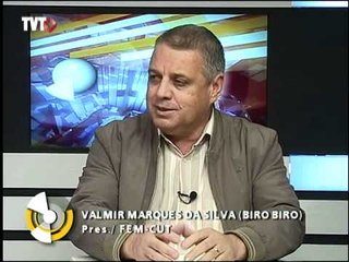 Entrevista: Biro Biro, presidente da FEM-CUT, no estúdio do Seu Jornal