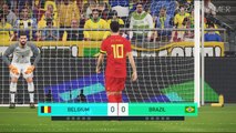 BELGIUM vs BRAZIL | Penalty Shootout | HAZARD vs NEYMAR | PES 2018 Gameplay PC