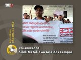 Trabalhadores na GM em São José dos Campos protestam no Salão do Automóvel