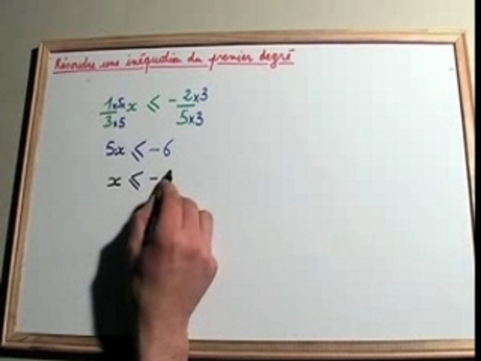 INEQUATION AVEC FRACTION