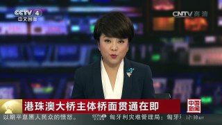 [中国新闻]港珠澳大桥主体桥面贯通在即 | CCTV-4