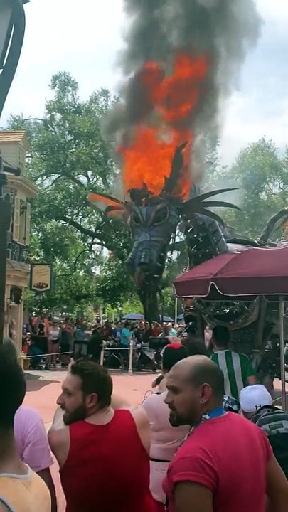 Disney World animatronics float catches fire during today's parade