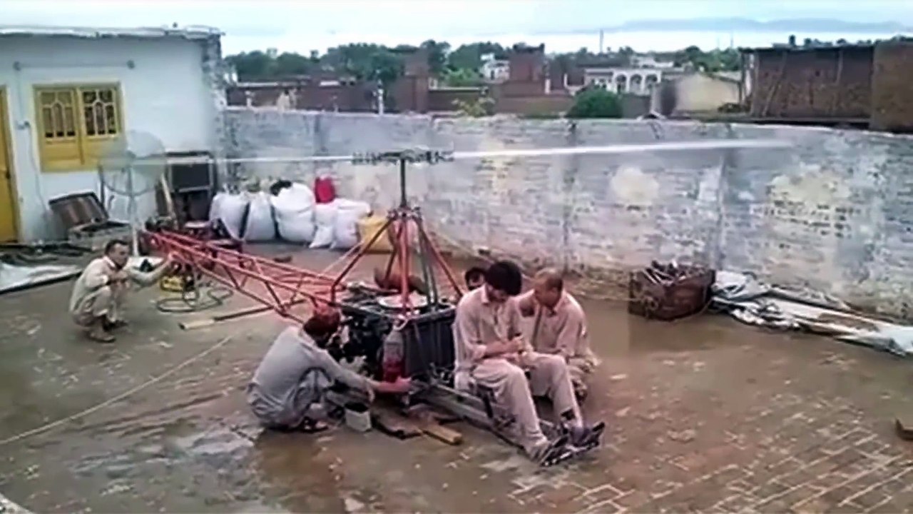 Rural Men made helicopter with small engine...!!!!