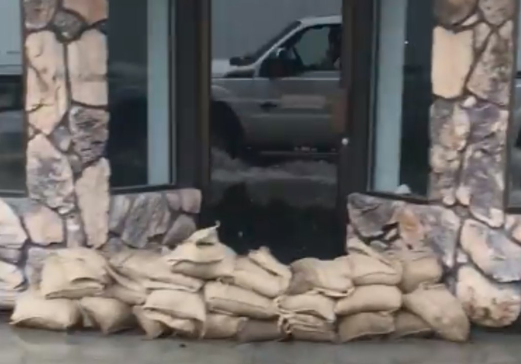 Flooding Swamps Southern British Columbia Town of Grand Forks