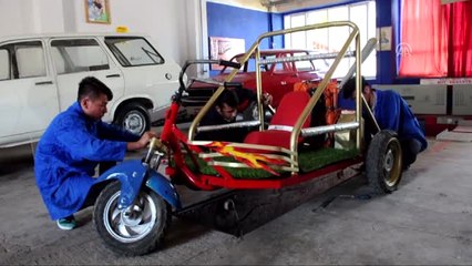 Lise Öğrencileri Hurda Parçalardan Arazi Aracı Yaptı