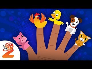 The Finger Family Song with Little Animals | #Zouzounia TV Educational Songs & Rhymes