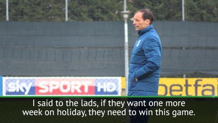Allegri targets early finish to the title race