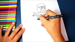 Cómo dibujar el CHAVO DEL 8 en su BARRIL | How to draw the Chavo del Ocho