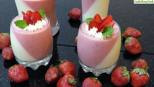 ВКУСНЫЙ ДЕСЕРТ Панна Котта с клубникой Итальянский десерт - Panna Cotta dâu Dessert strawberry