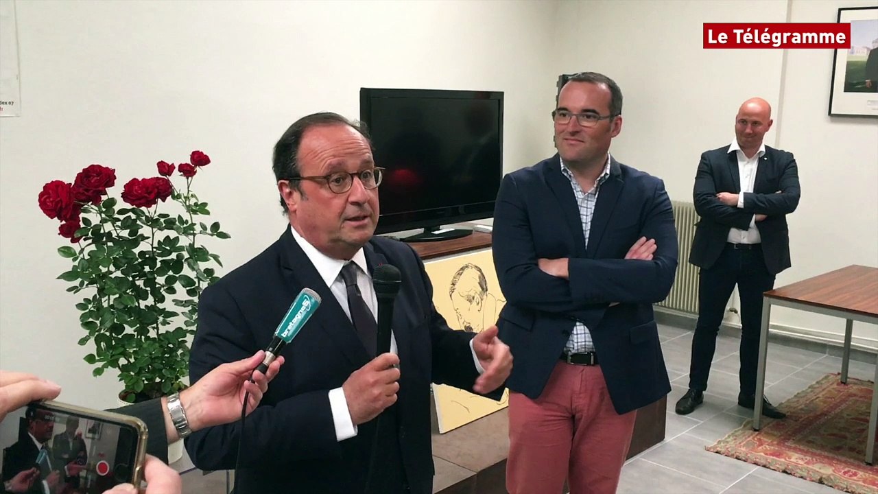 Saint-Brieuc. François Hollande : visite éclair aux militants socialistes