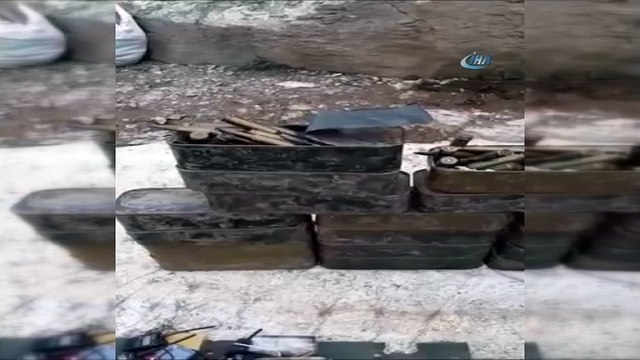 Bölücü teröristlerin mühimmat deposu ele geçirildi