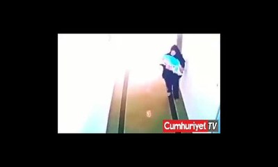 Suriyeli çiftin bebeğini hastaneden kaçıran kadının kamera görüntüleri ortaya çıktı