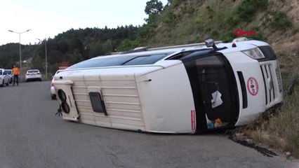Karabük Servis Minibüsü Devrildi-Hd