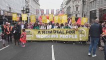 Gran manifestación en Londres por la mejora de salarios y derechos laborales