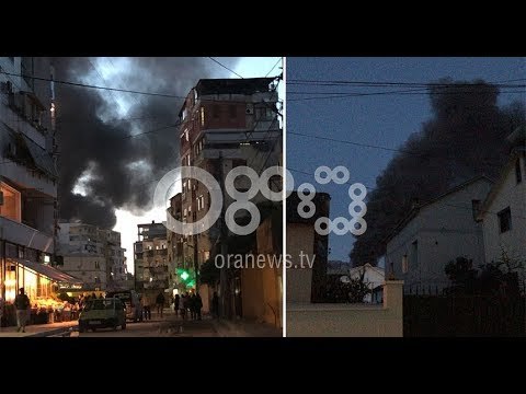 Tiranë, zjarr i madh pranë ish-magazinave tek Siri Kodra