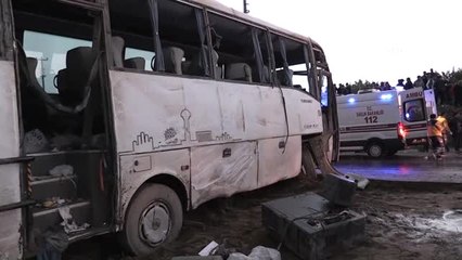 Öğrencileri Taşıyan Tur Midibüsü Devrildi: 9 Yaralı (2)