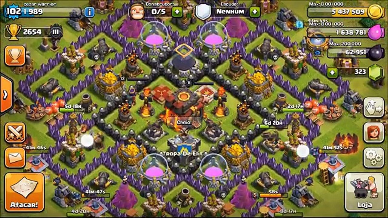 Clash of clans - Ataques com Golem nivel 1