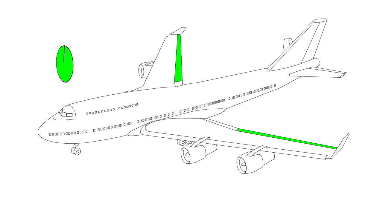Avión alerones
