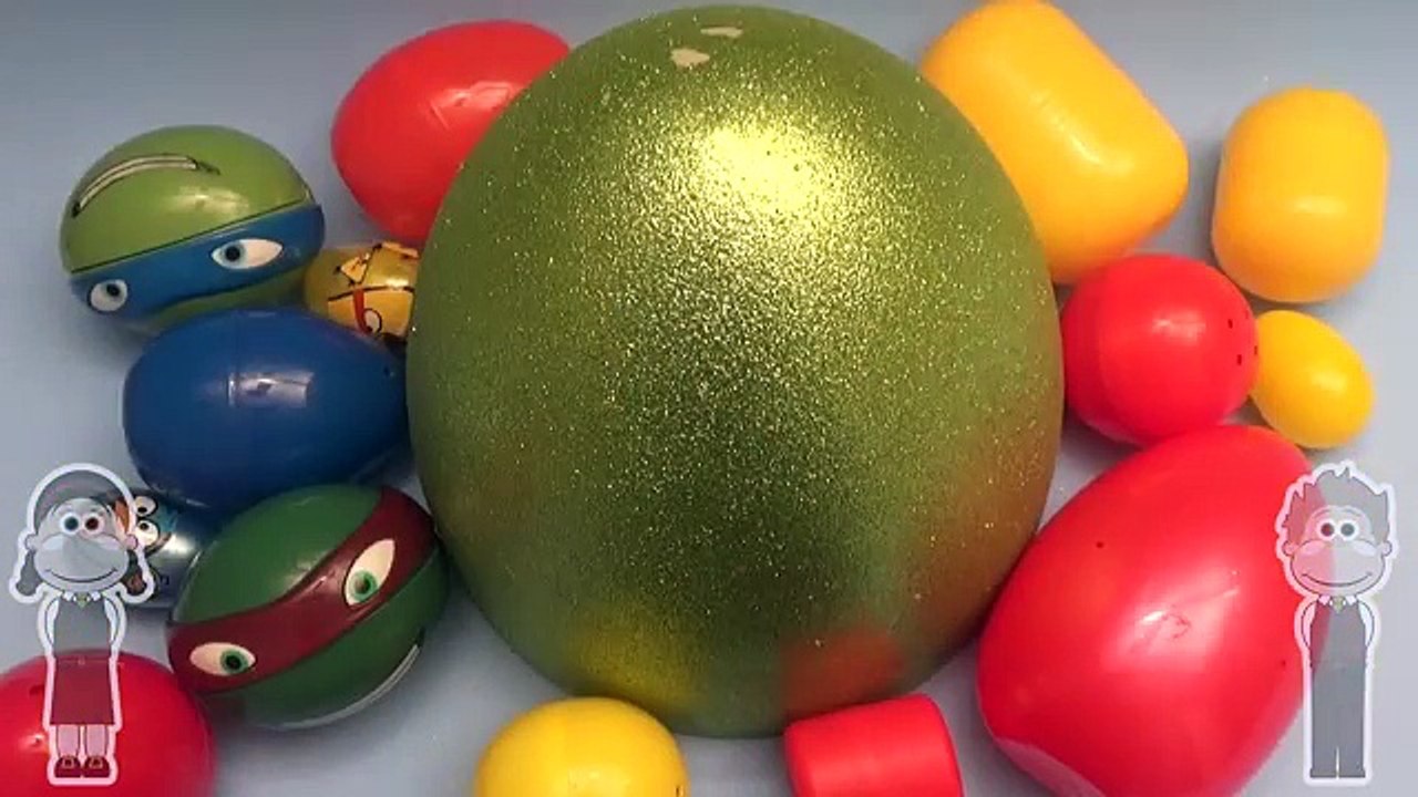 Learn Colours with Surprise Eggs! Mixing Primary Colours! Mixed in a HUGE JUMBO Egg!