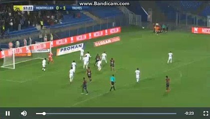 Montpellier 1 - 1 Troyes  résumé et buts - Ligue 1